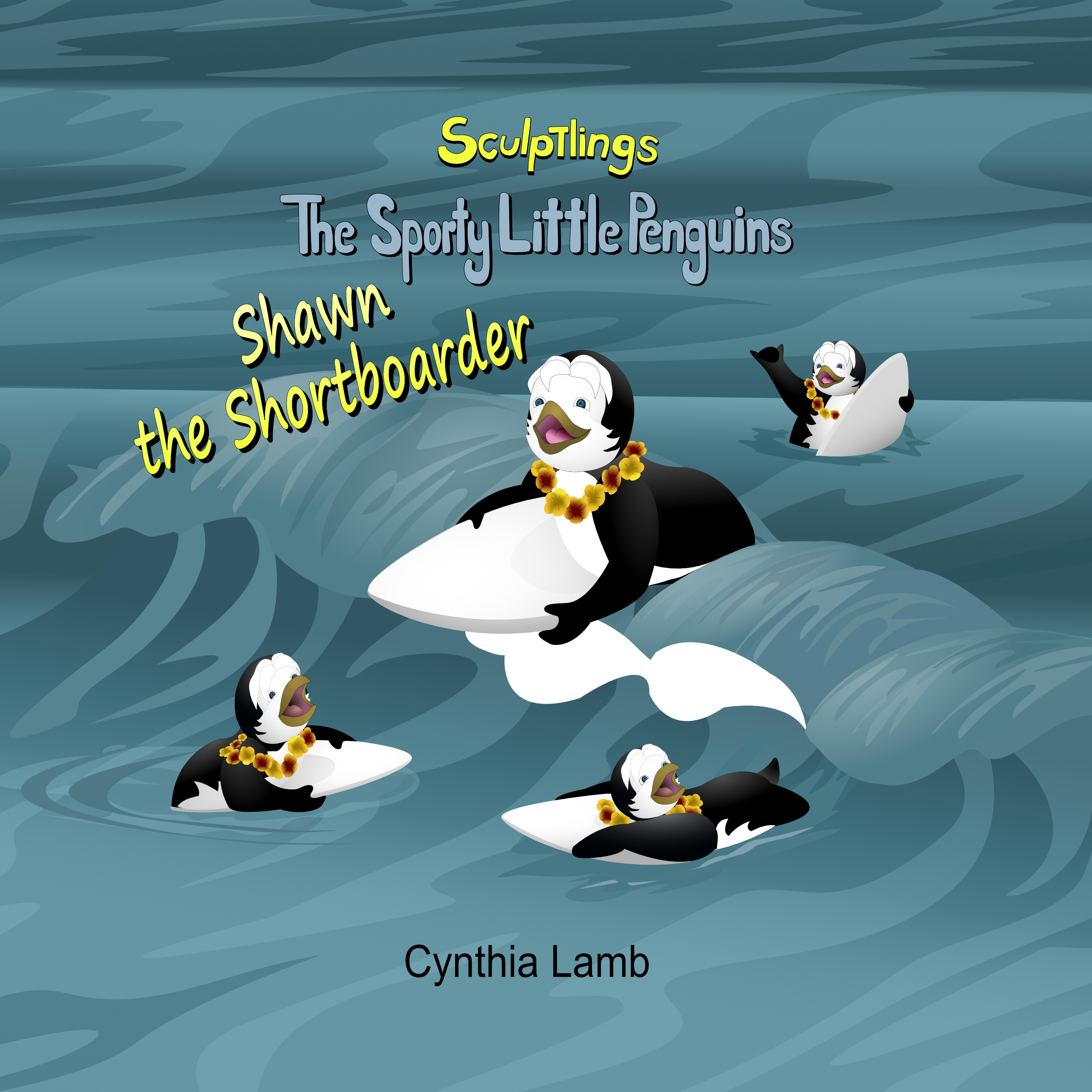 The Sculptlings Book Series The Sporty Little Penguins Shawn the Shortboarder