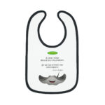 Jay the Stingray Baby Bib - Black front