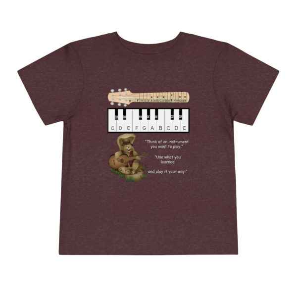 Gus the Guitarist Music Shirt Heather Maroon