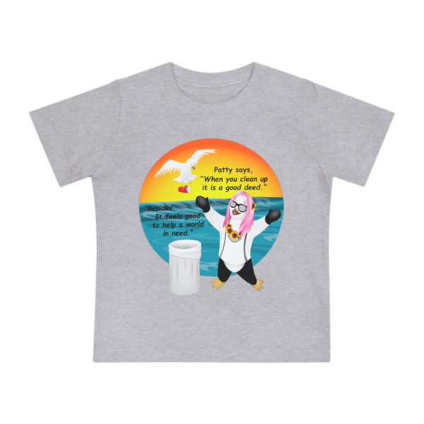 Patty the Paddleboarder Toddler T-Shirt - Grey Front