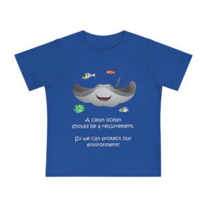 Jay the Stingray Toddler T-Shirt Front - Blue