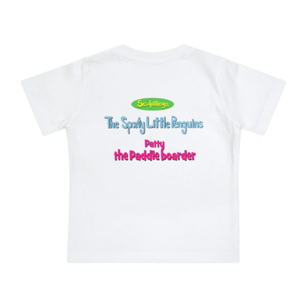 Patty the Paddleboarder Toddler T-Shirt - White Back