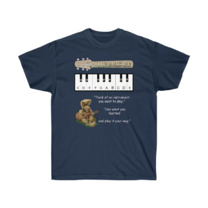 Gus the Guitarist Mens Music Shirt Navy