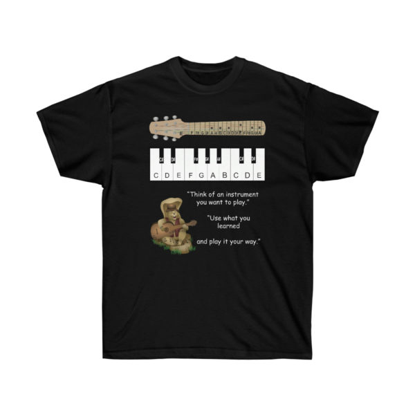 Gus the Guitarist Mens Music Shirt Black