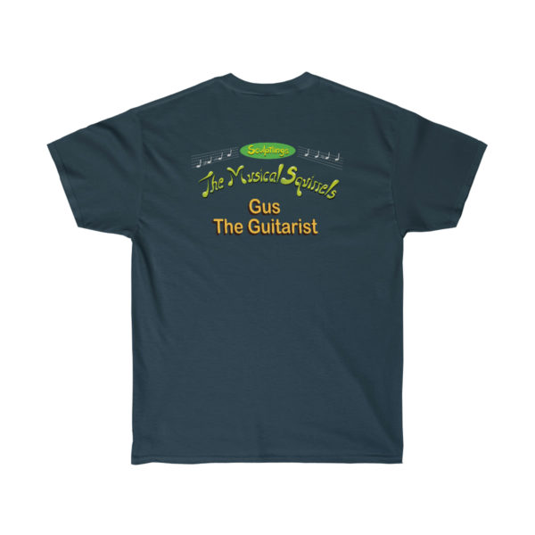 Gus the Guitarist Mens Music Blue Dusk Back