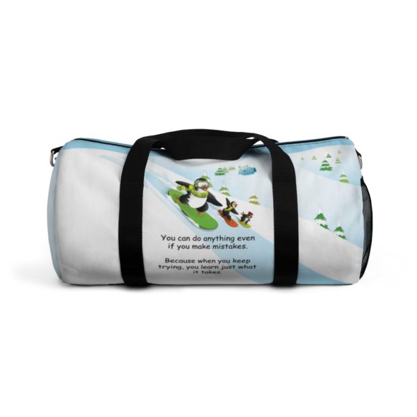 Joe the Snowboarder Duffel Bag Front