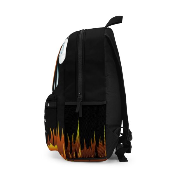 Byron the Fireman Backpack Side Pocket View