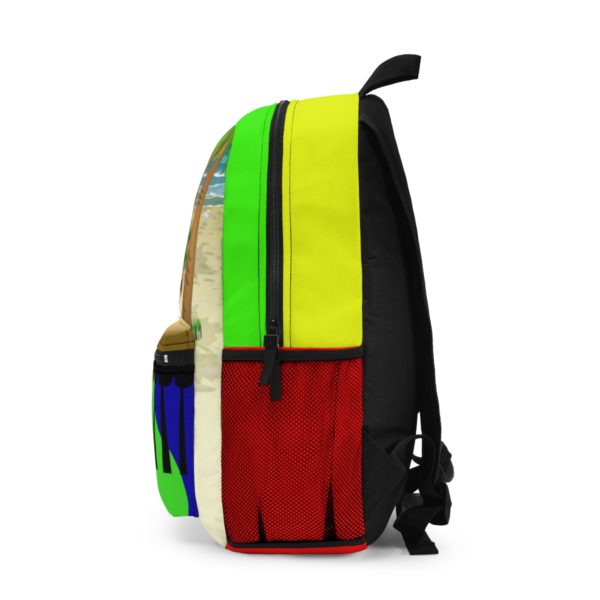 Jimmy the Drummer Rasta Bookbag Side Pocket View