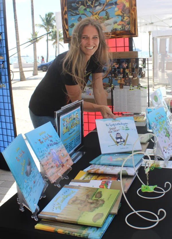 Author with Book